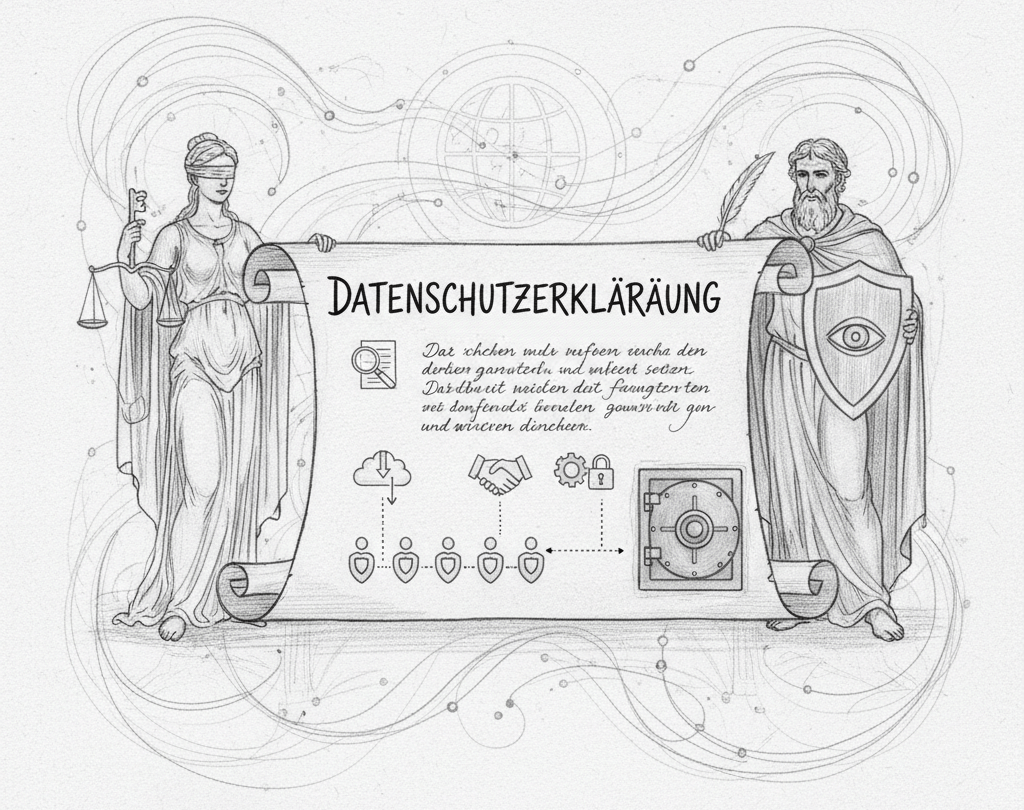 vertrag auf Schriftrolle gezeichnet